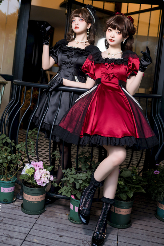 Mystery Chic Girly Ribbon Dress + Accessories