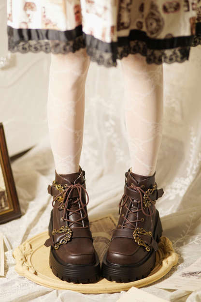 レトロデザインオールドショートブーツ