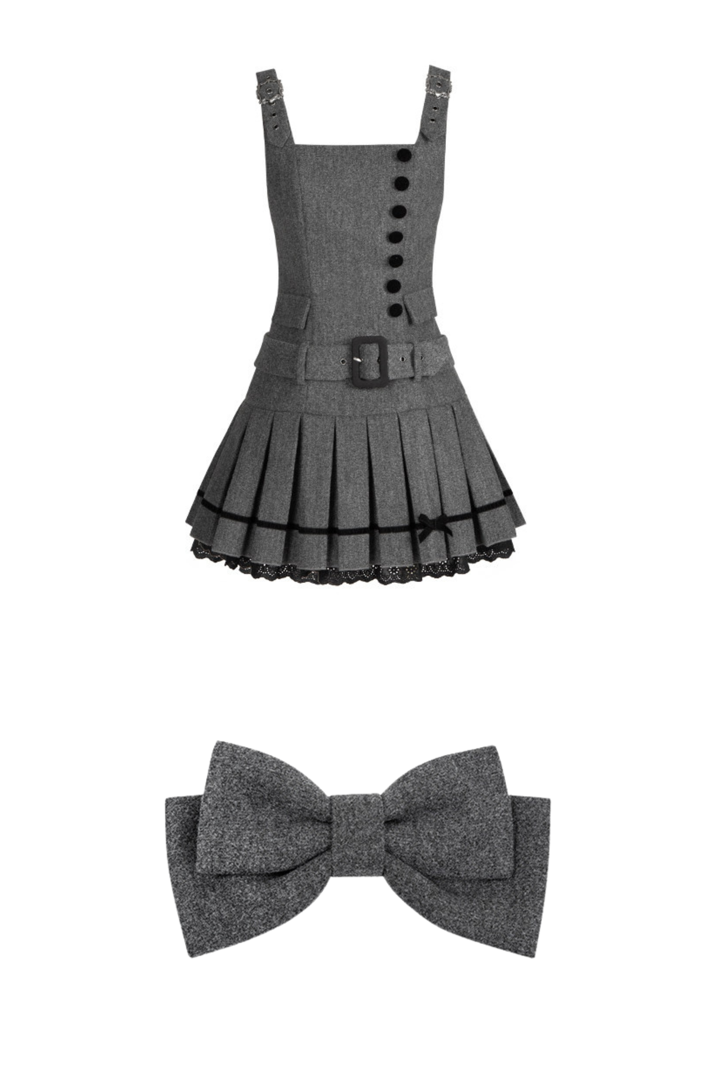 エレガントデイリーベストドレス+リボンヘアアクセサリー