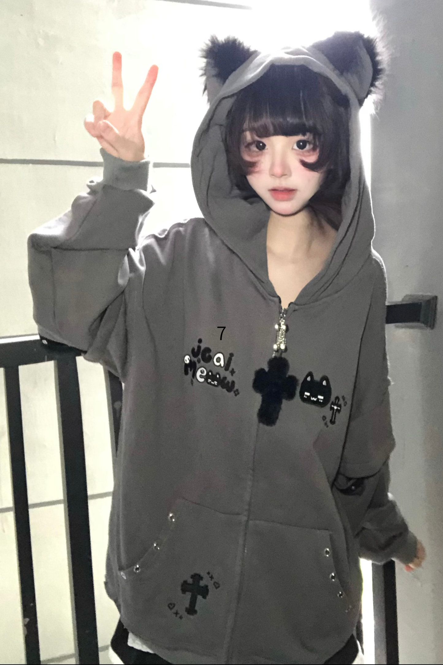 Mouse Hood Loose Hoodie