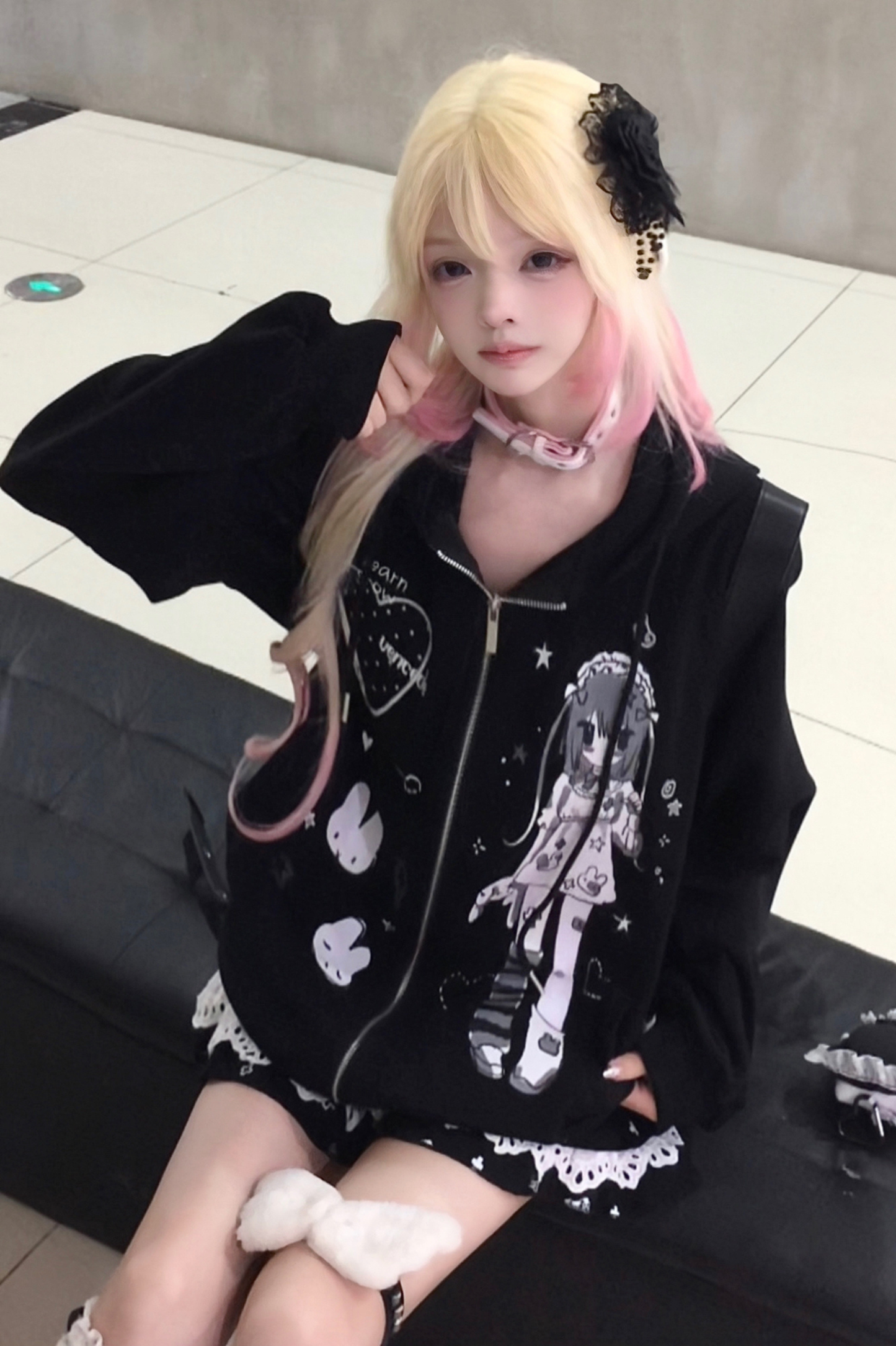 アニメハウスガールフードパーカー