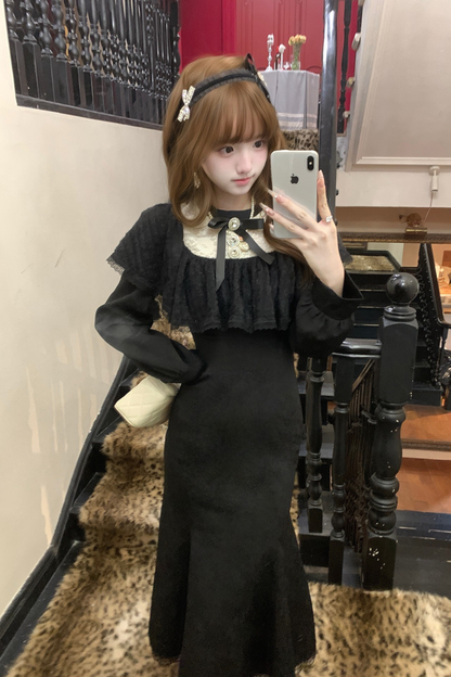 レースフレンチマーメイドドレス