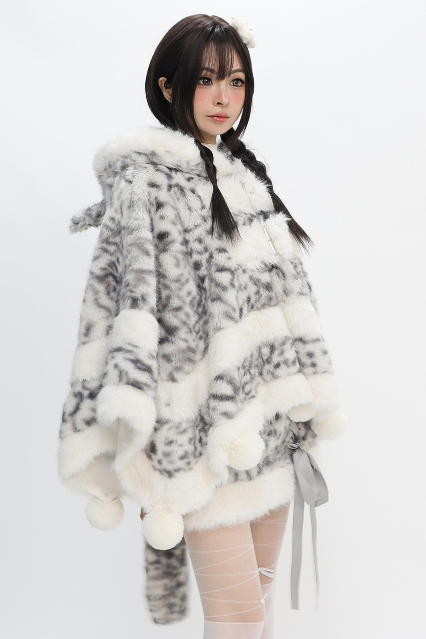 Tabby leopard print top + skirt + leg covers