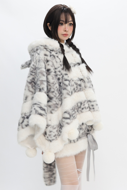 Tabby leopard print top + skirt + leg covers