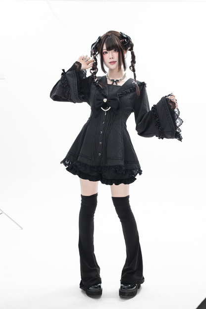 レース地雷トップス+パンツ