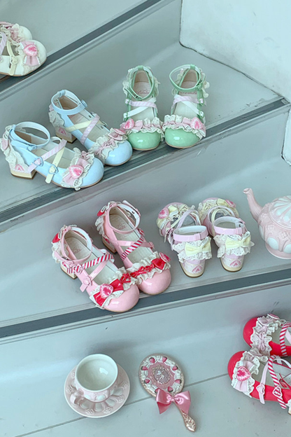 ストロベリーロリータメリージェーンシューズ