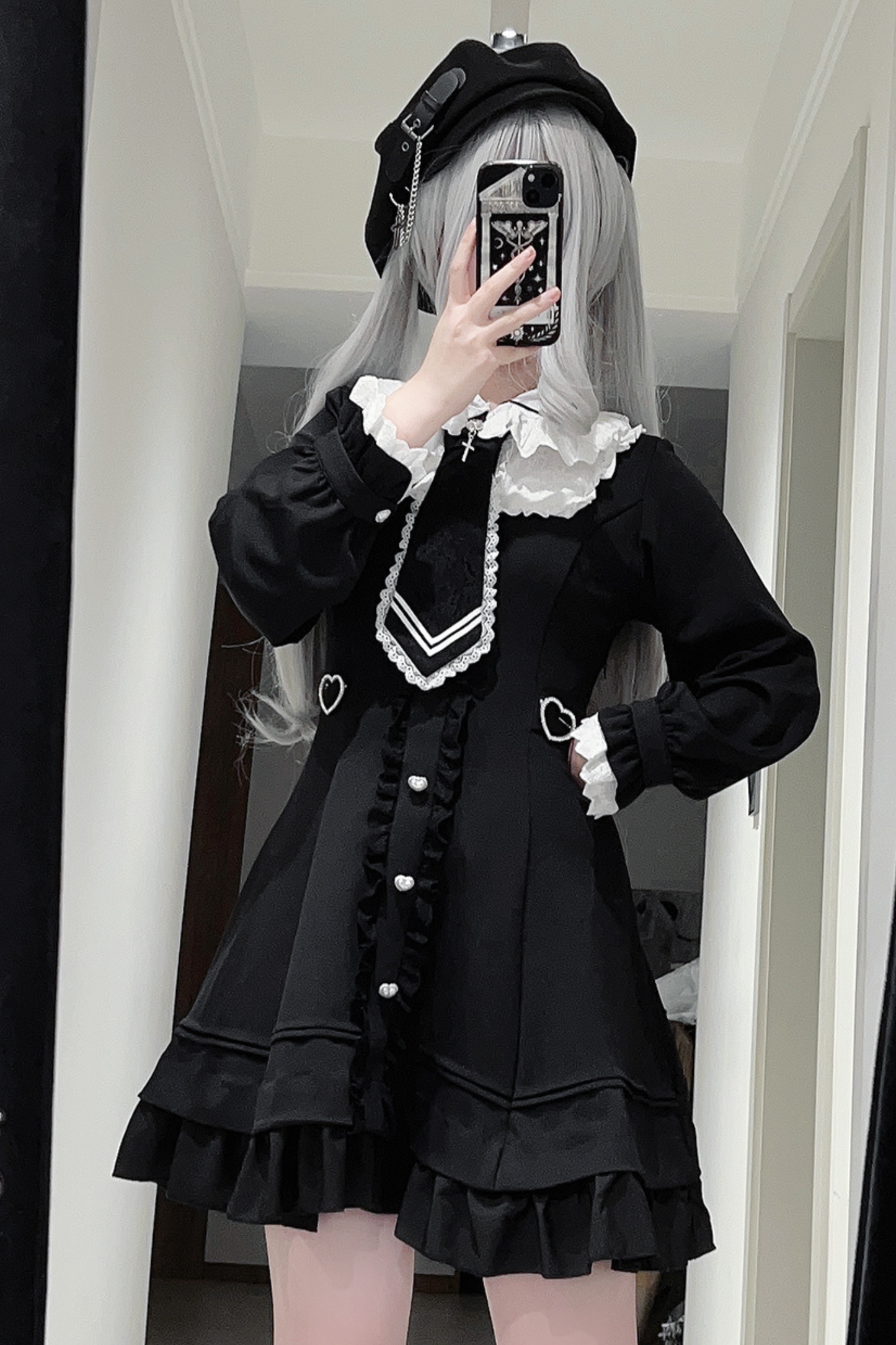 アンジェリックレースパッチワークドレス