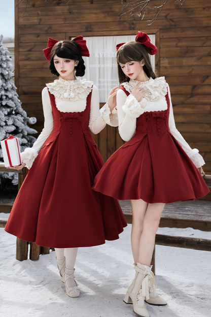 Velvet Rose Suspender Dress + Top + Ribbon