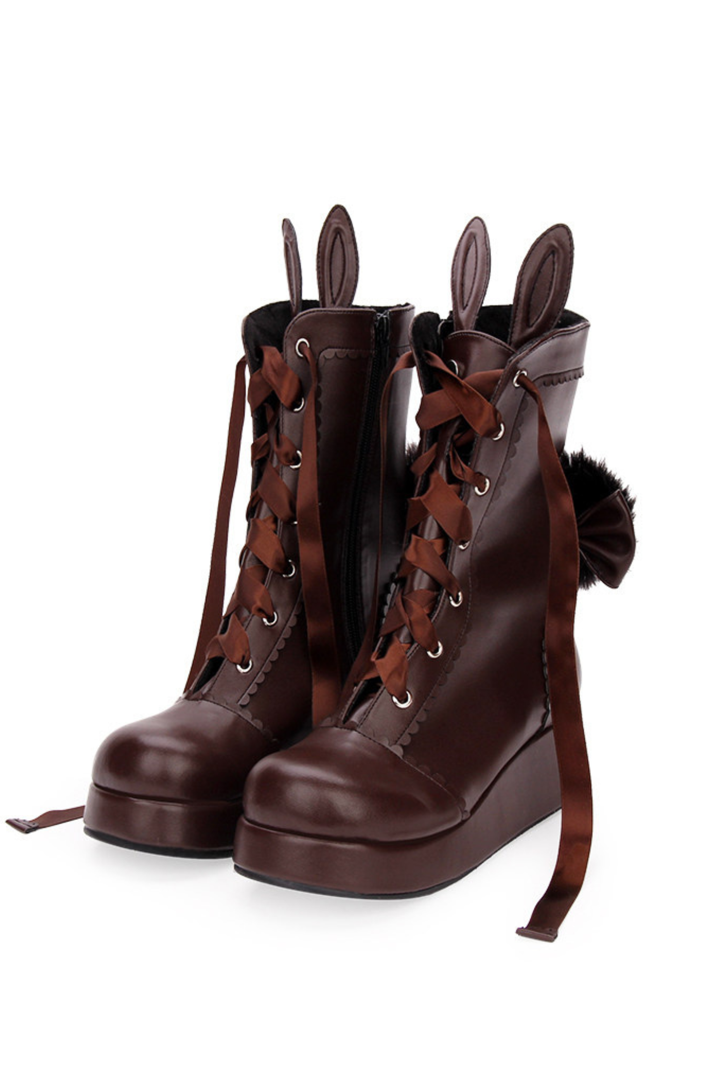 Lolita Bunny Ears Ribbon Boots