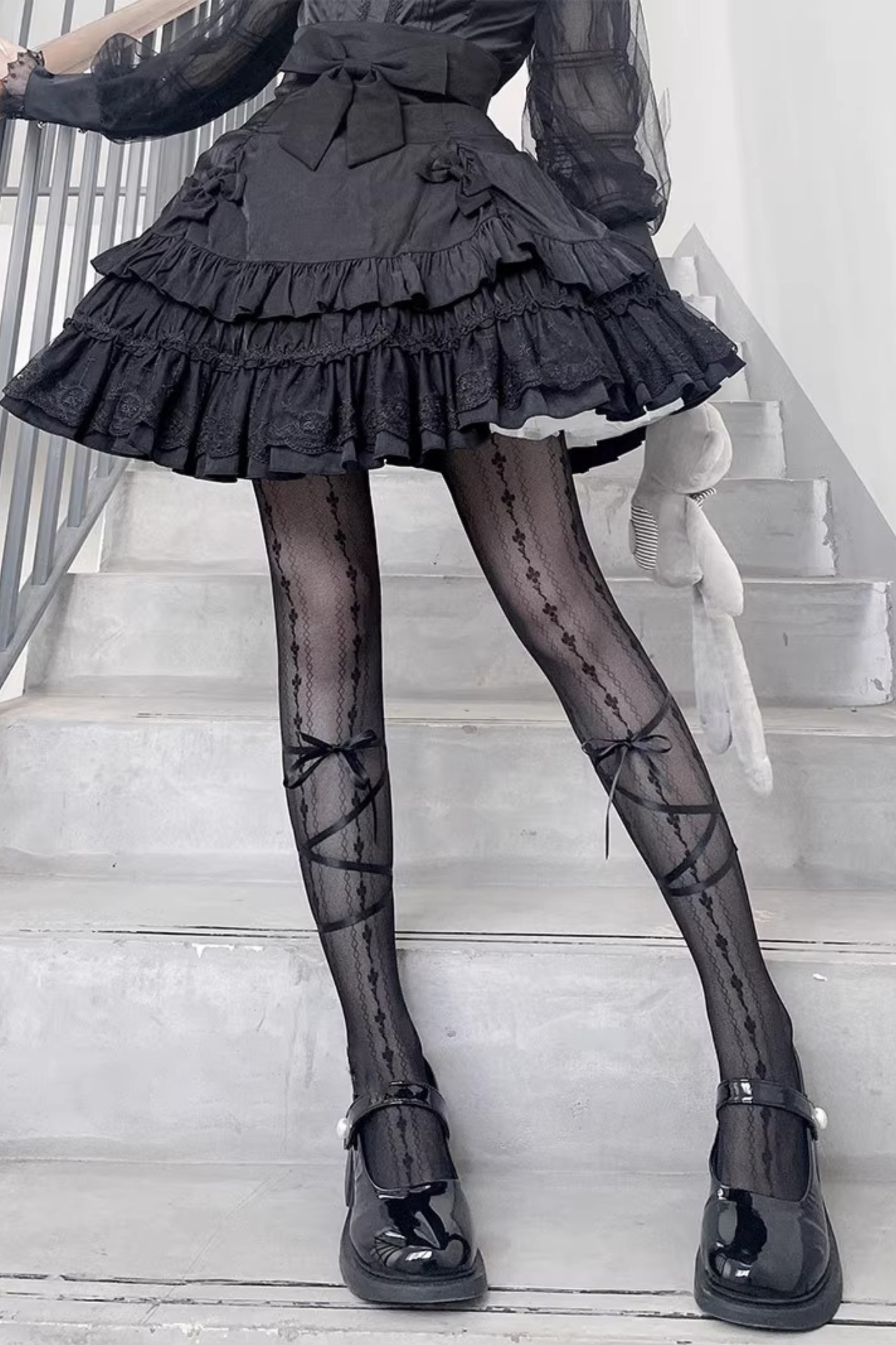 Ribbon Strap Pantyhose