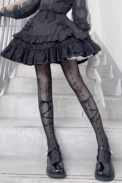 Ribbon Strap Pantyhose