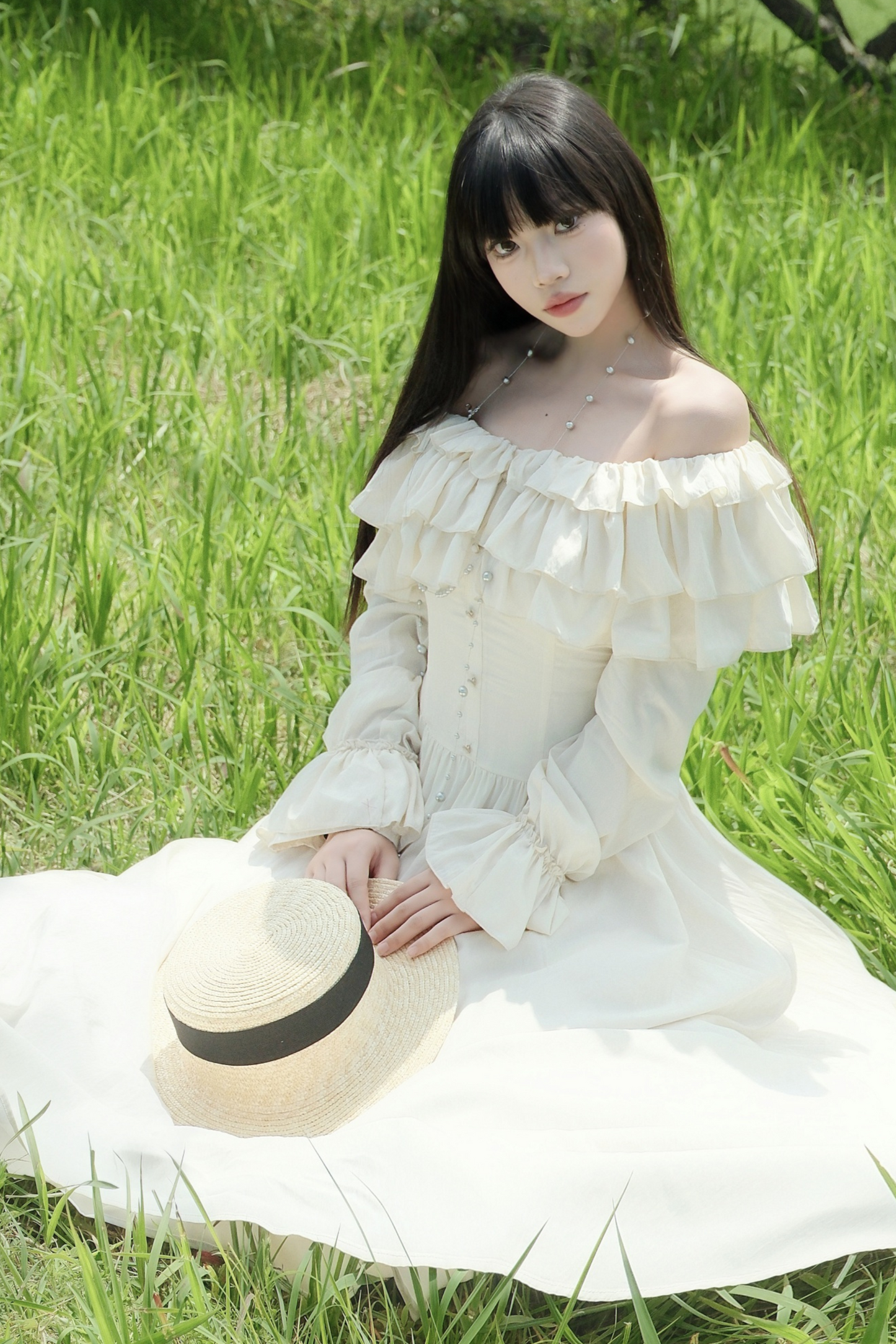 Sweet Frill One Shoulder Dress