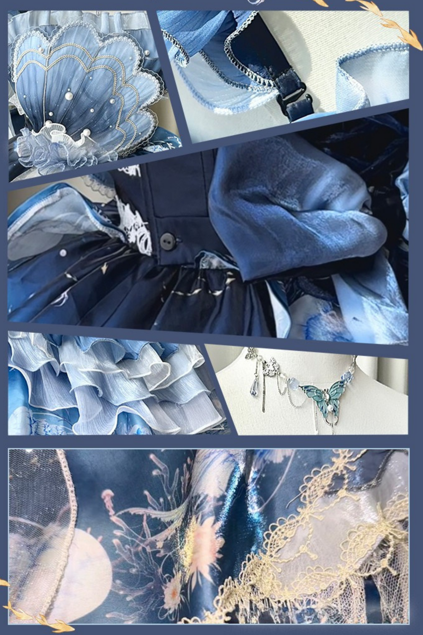 ジェリーフィッシュグラデーションファンタジードレス＋アクセサリー