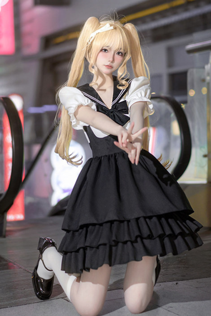 ダークキュートセーラードレス+インナースカート