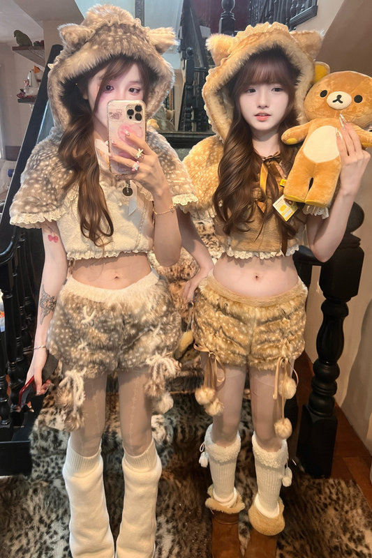 Bambi cape + camisole + pants