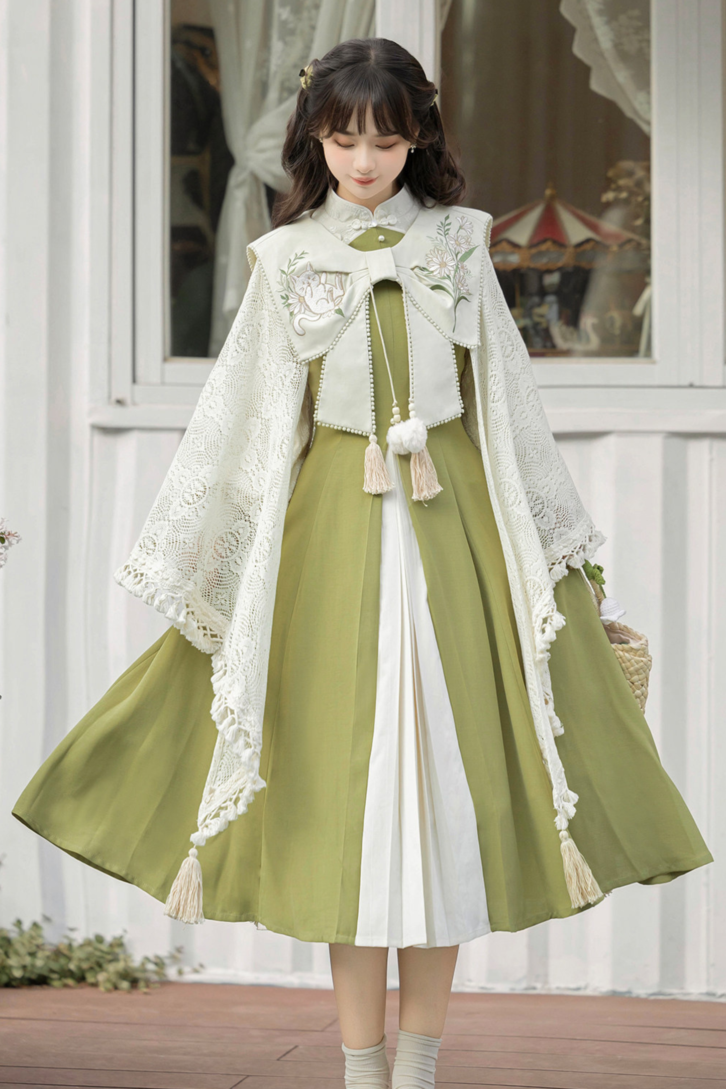 レトロチャイナドレス+ショール