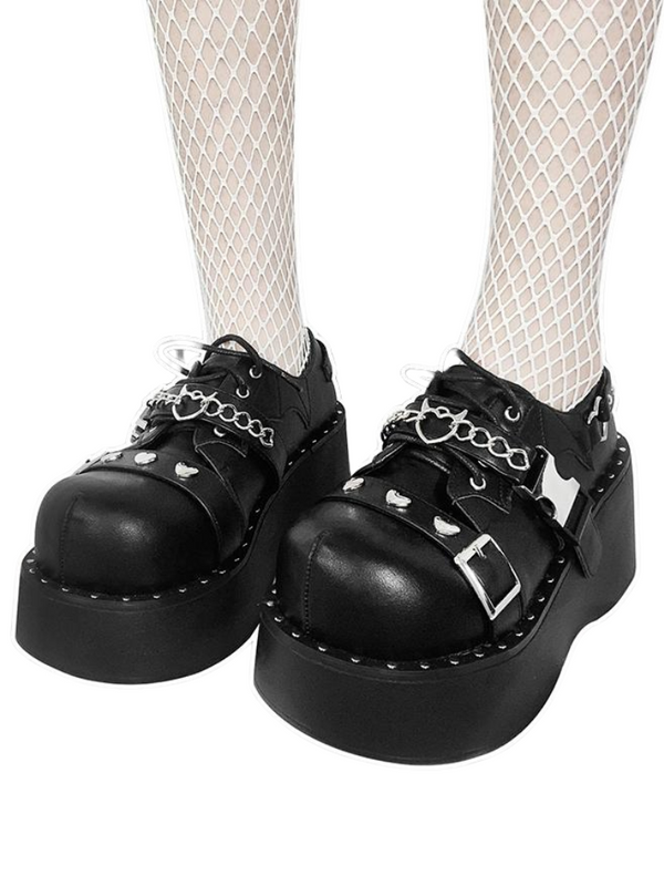 Devil Trap Punk Gothic Lolita Round Toe Platform Shoes