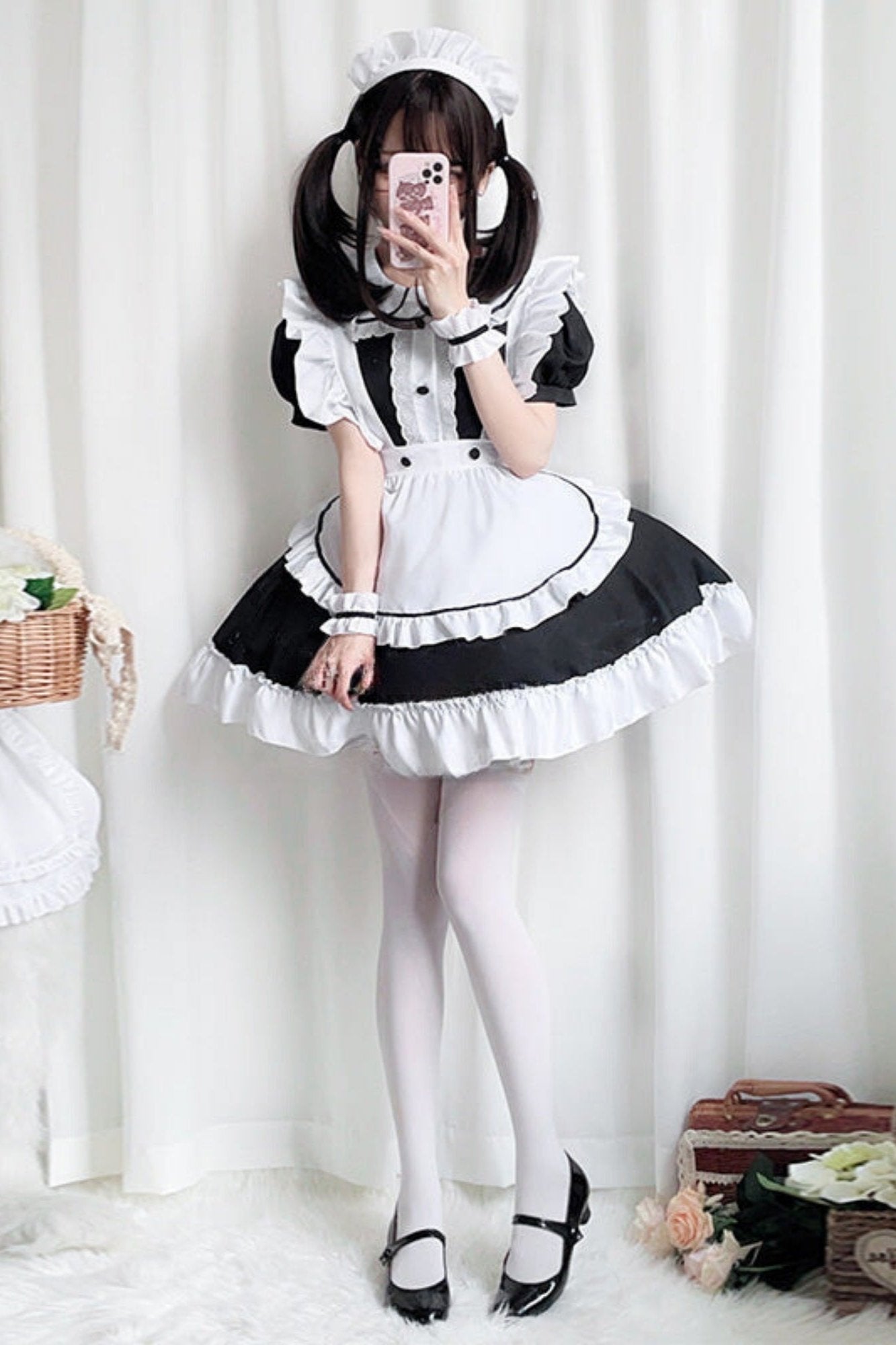 Sexy Black And White Maid Dress