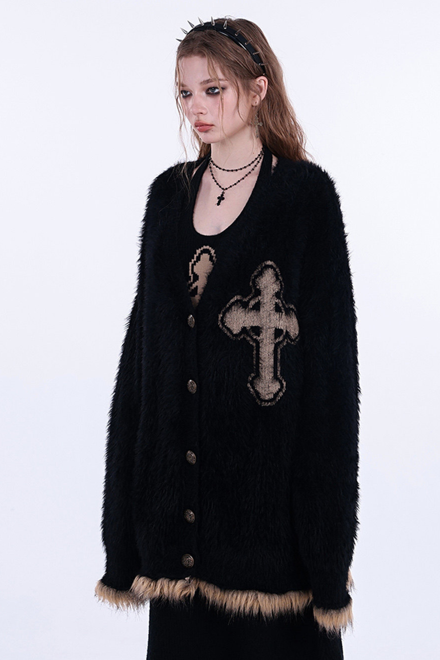 ゴシックルーズポイントクロスカーディガン