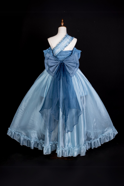 Blue Swing Fairy Puffy Dress + Sleeve + Ribbon