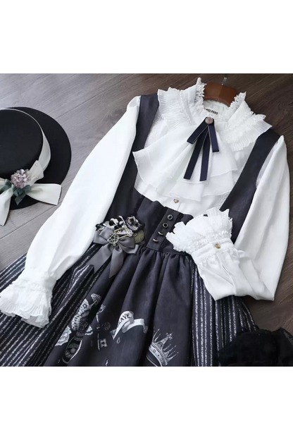 [November 4 Reservation Deadline] Magic Messenger Retro Elegant Gothic Dark Stand Color Shirt