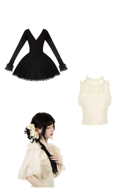 ローVネックニットストレッチスリムワンピース