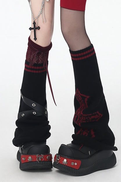 クロスサブカルチャーニットレッグウォーマー