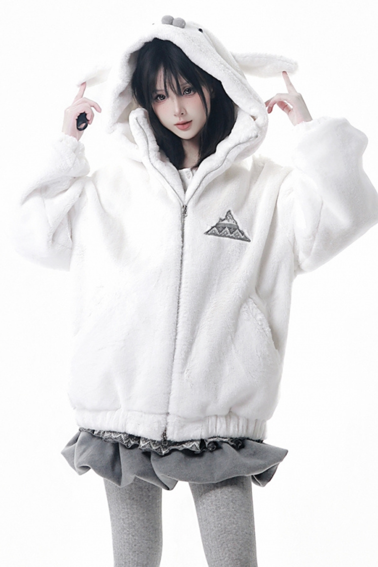 ファーベルベットコート+トップス+パンツ+スカート