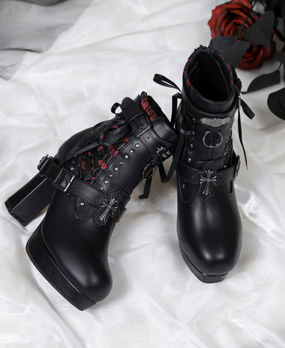 【12月8日予約締切】LACYBONESダークゴシックパンクブーツ