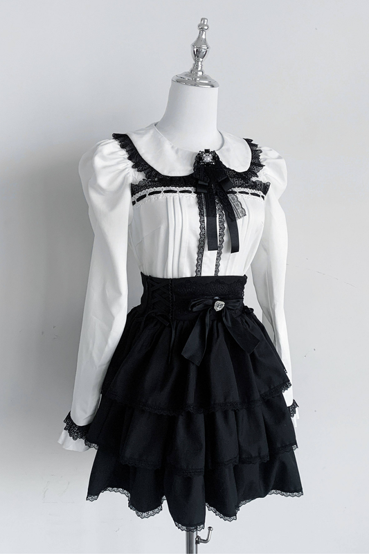 다크 레이스 탑 + 스커트