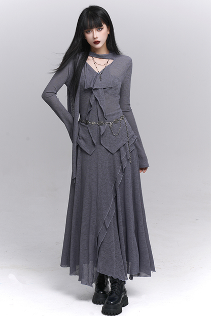 ダークシックトップス＋ロングスカート