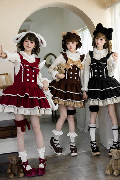 ドールロリータドレス+トップス+アニマルレッグループ+アニマルヘアバンド