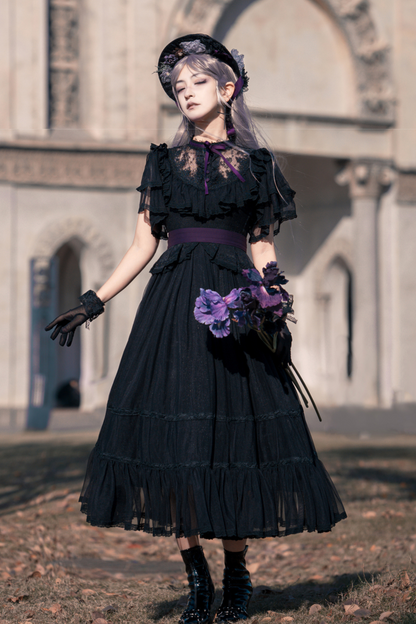 Classical Lace Dress + Headdress + Flower Hat