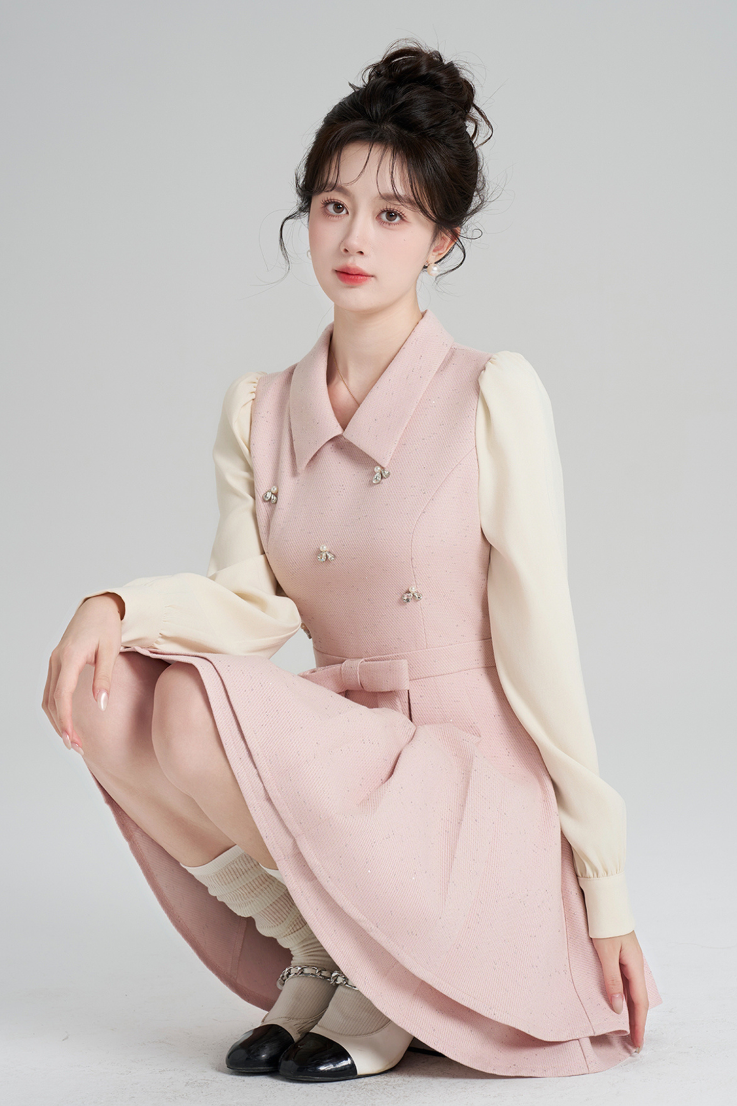 フレンチスイートスタイルリトルジュエルドレス