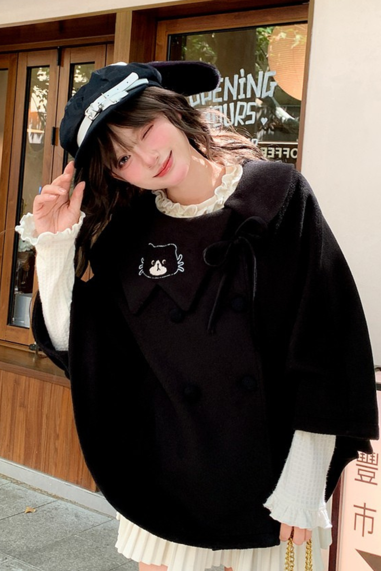 キャットドールカラーリボンマント