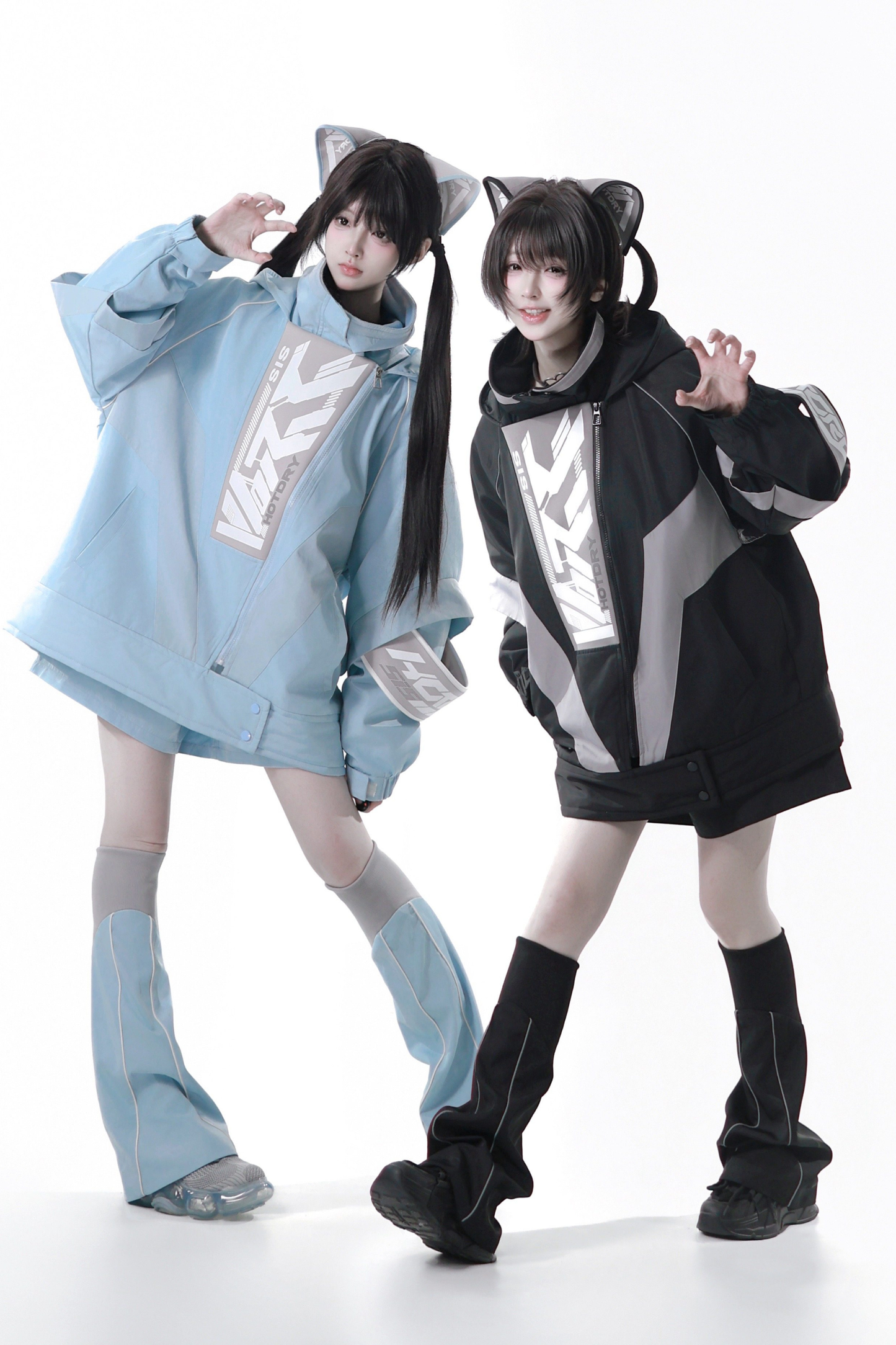 Cyber Loose Jacket + Pants + Leg Warmers + Cat Ear Headband