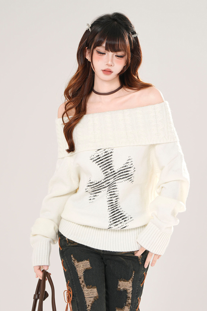 クロスモードオフショルダートップス