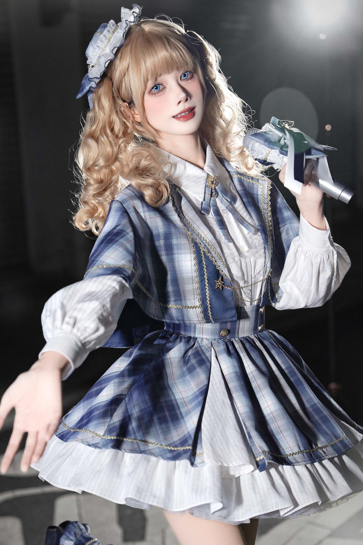 スターライトアイドルコスプレケープ+シャツ+スカート+レッグウォーマー