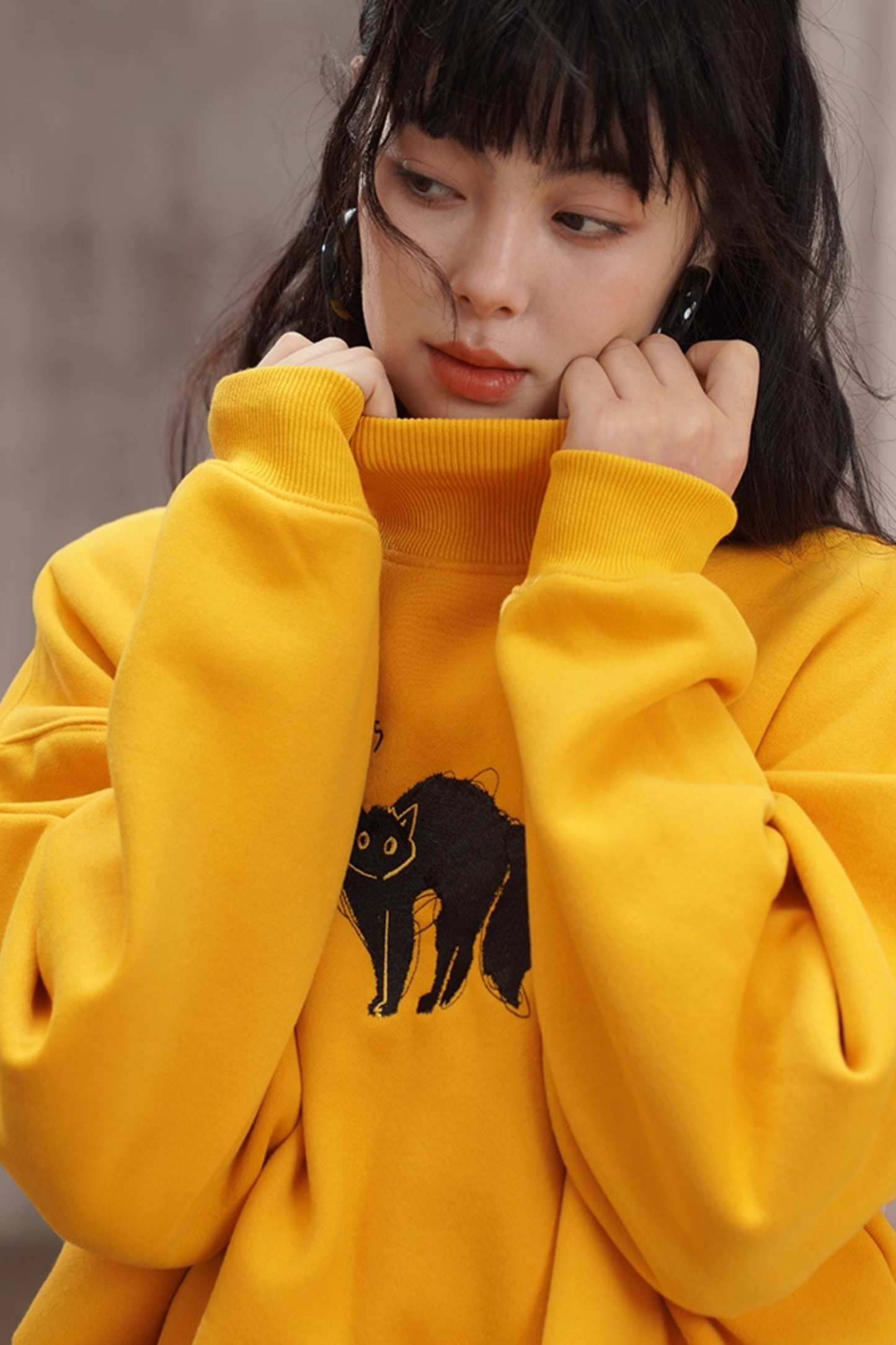 Suncat Yellow Semi-Turtleneck Top