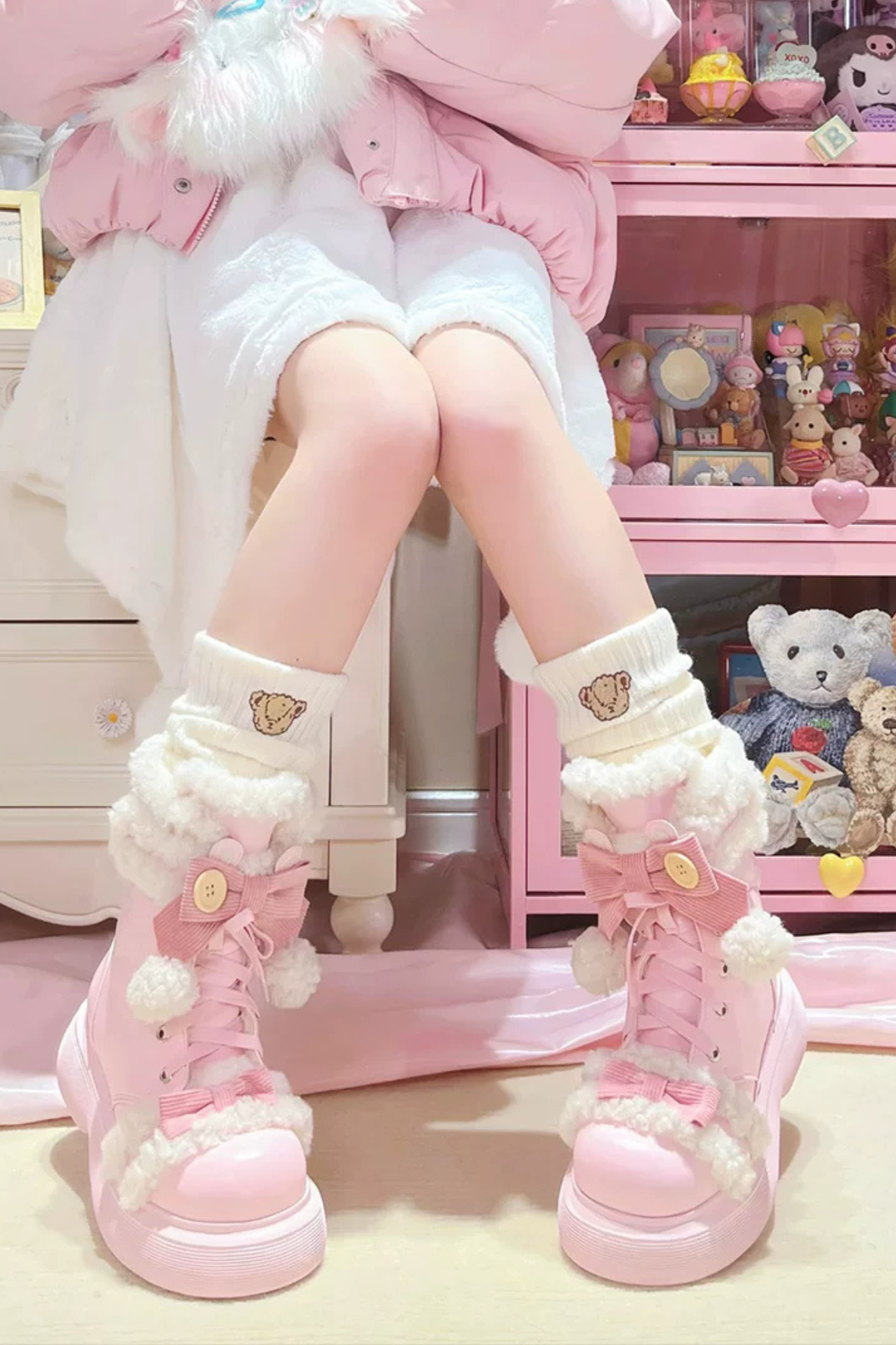 シープパフスノーブーツ