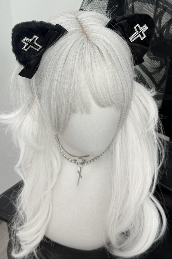 クロス猫耳クリップ