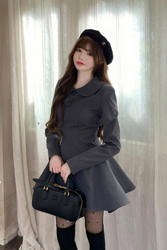 British College Grey Slim Dress