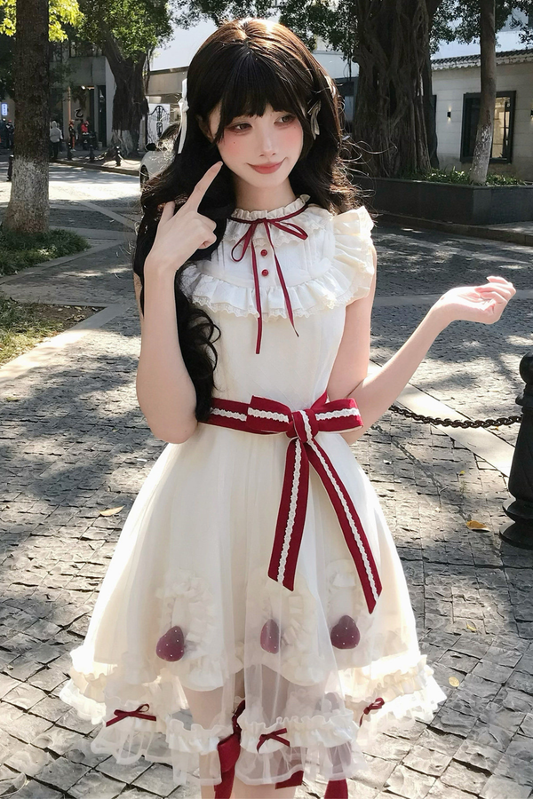 Strawberry Mousse Cake Lolita Dress