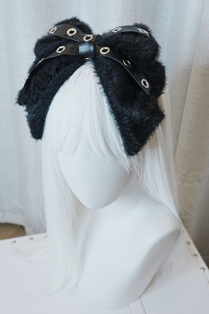 Dark big ribbon catsuit