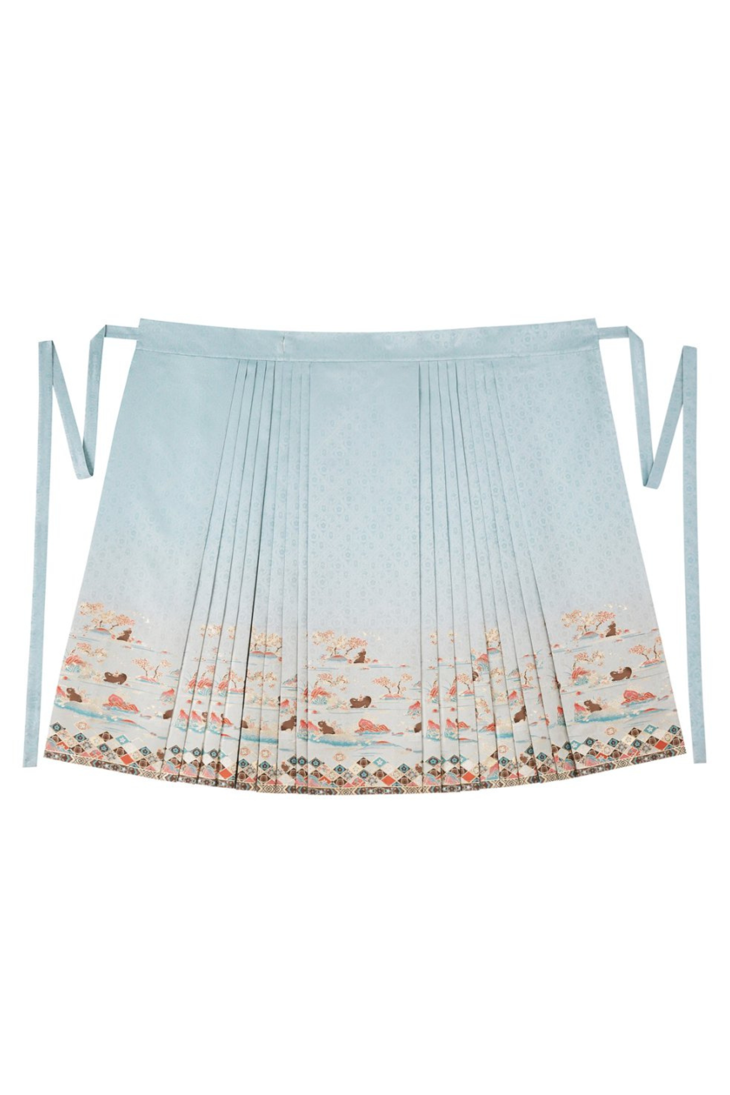 Mint chocolate china top + skirt + long skirt + accessories