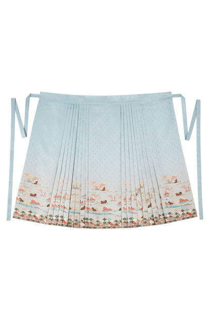 Mint chocolate china top + skirt + long skirt + accessories