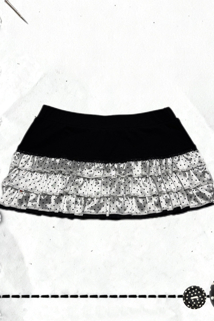 クロスドットタートルネックトップス+スカート+ペンダント