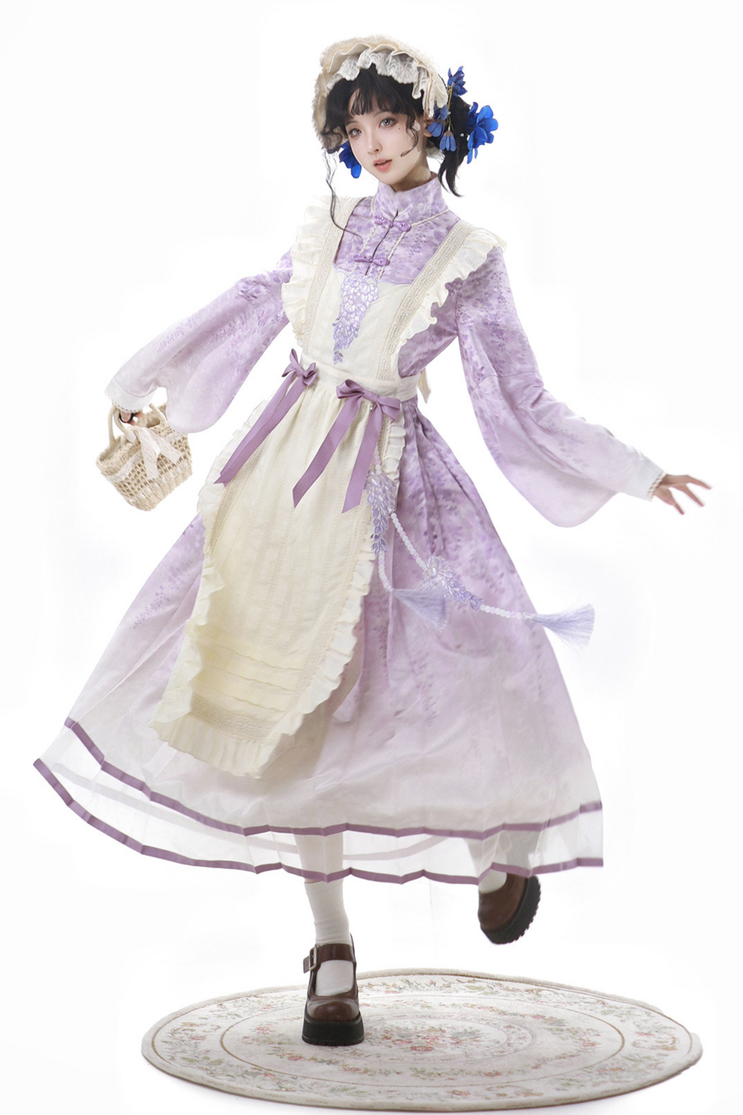 Chinese Ethnic Elegant Sweet Dress + Apron