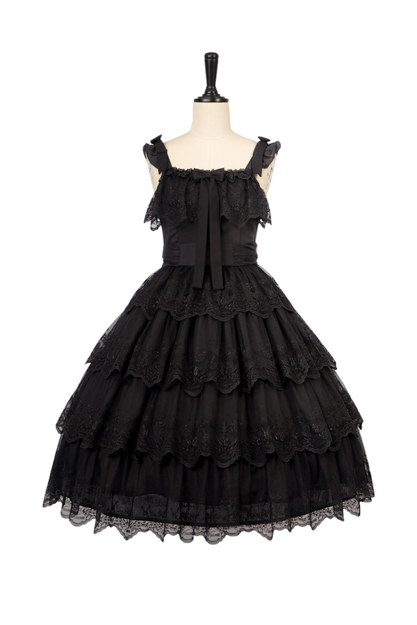 Floral Banquet Princess Sleeve Shirt + Ruffle Lolita Dress