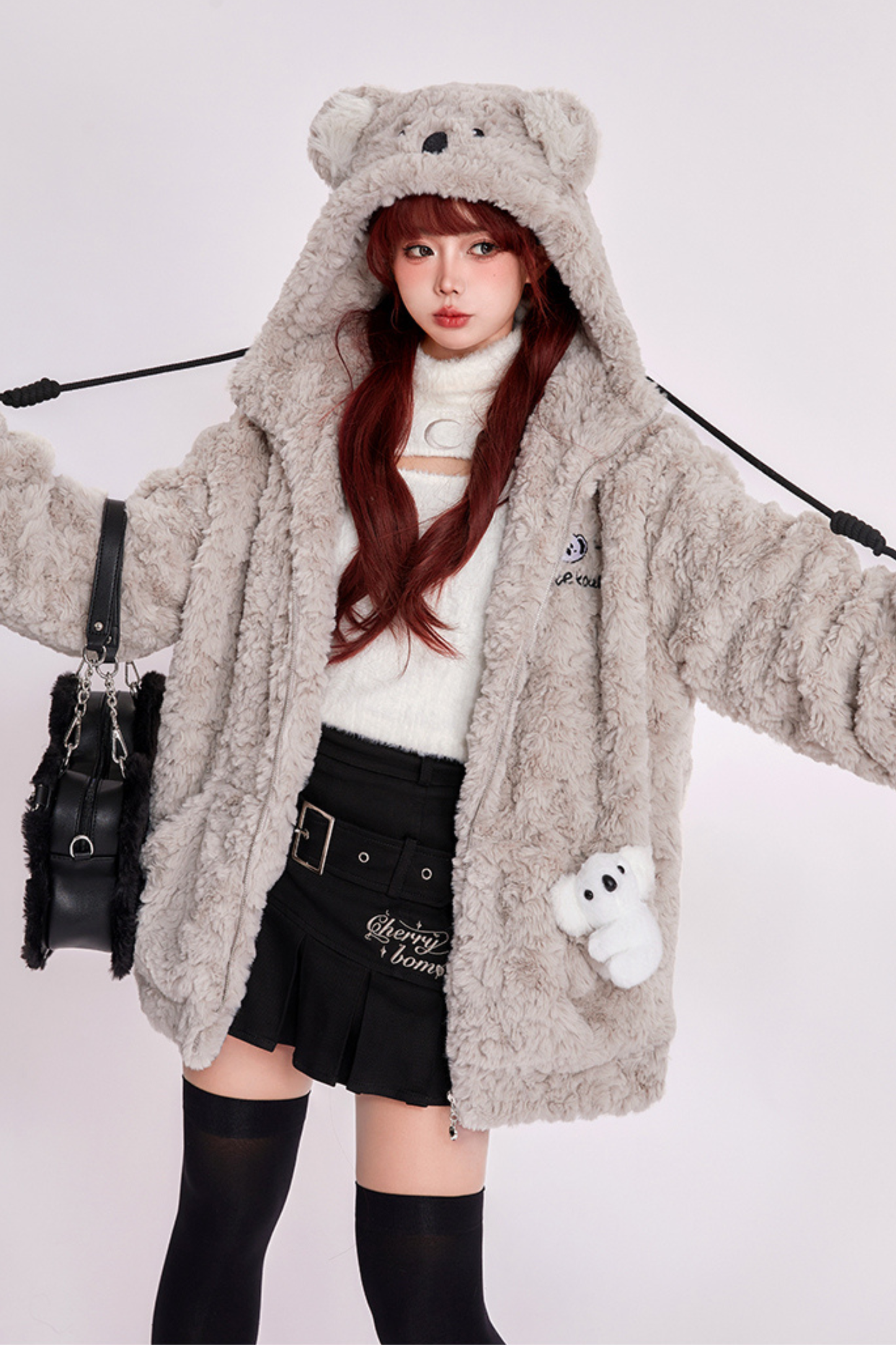 アニマルフード付きコート